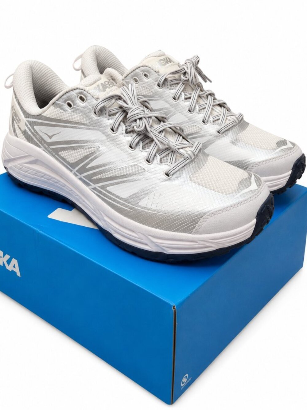 Hoka One One U Mafate Speed 2 WhiteSilver Trail RunShoes 1126851WSLV Mens 12/W13